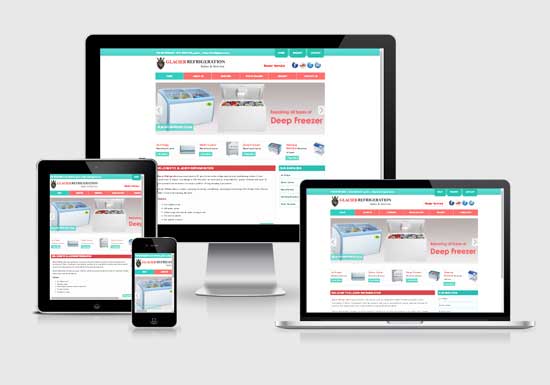 Glacier Refrigeration website design company in raipur